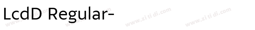 LcdD Regular字体转换